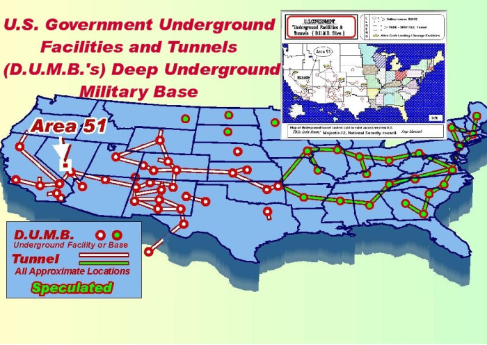 List of DUMBs by State - Complete List of Military Underground Bases in USA - American Media Group