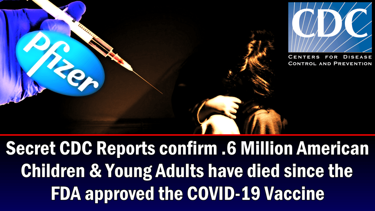 Secret CDC Reports confirm .6 Million American Children & Young Adults have died since the FDA approved the COVID-19 Vaccine – The Expose