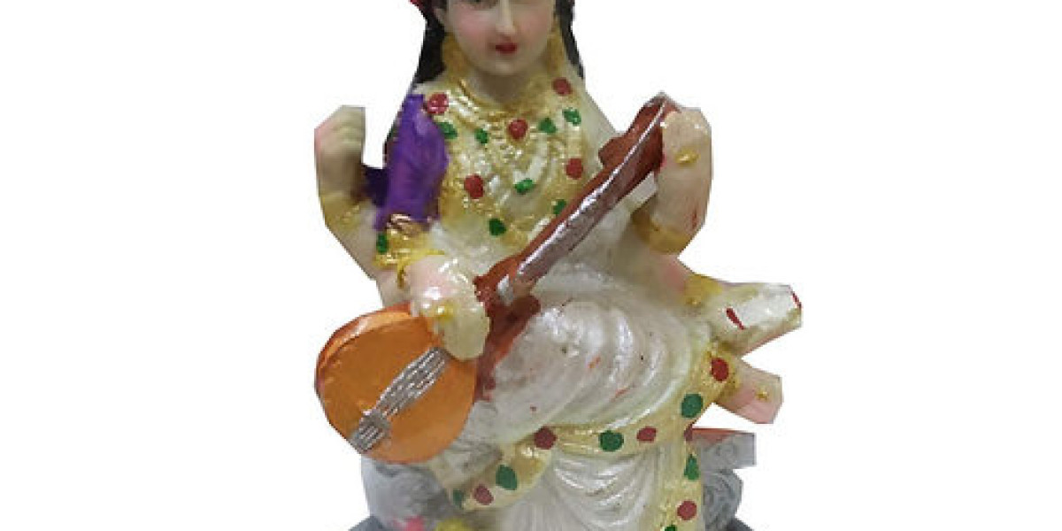 Graceful Marble Saraswati Idols: Perfect for Study Tables, Homes, and Temples